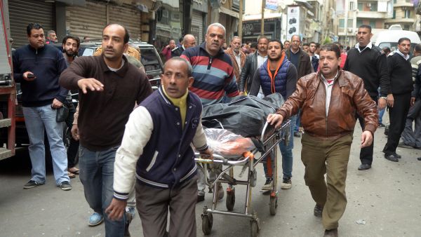 At least 46 people were killed and dozens injured on Sunday morning, when two blasts ripped through the two churches in Tanta and Alexandria. (AFP) 
