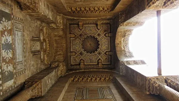 The stolen lamps date to 1911 (1328 Hegira), and are made of thick glass decorated with a Quranic verse from the Surah An-Nur written in Mameluke raised script. (Wikipedia)