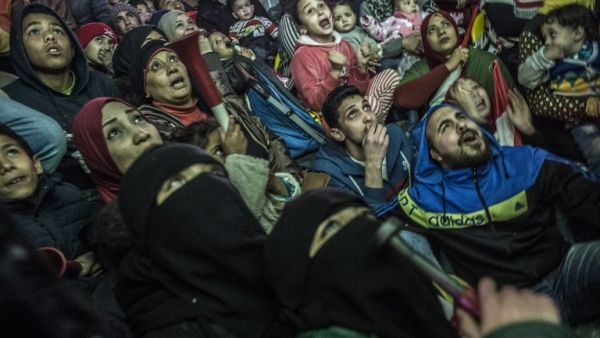 Anxious Egyptian fans watch Sunday's final (Khaled Desouki/AFP)