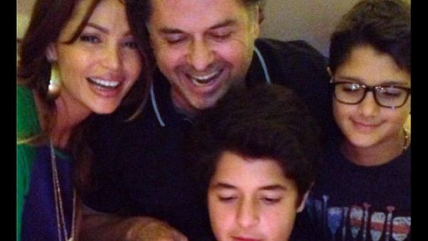 Say cheese! Ragheb Alama celebrated Louai's birthday with his wife and eldest son. (Image: Facebook)