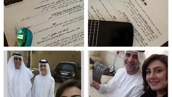 الفنانة "هيفاء حسين" بعد توقيعها عقد مسلسل جديد