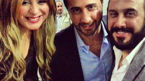النجم السوري قصي الخولي مع المتسابقين السوريين عبدالكريم حمدان وفرح يوسف 