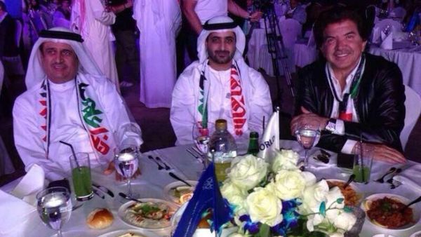 الفنان وليد توفيق مع الشيخ جمعة بن مكتوم ال مكتوم