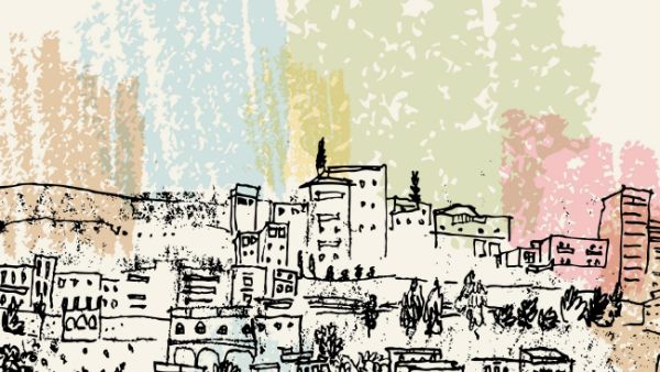 Amman depicted in a drawing. (Babayuka / Shutterstock.com)