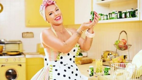 Pink's error in playing the Elf on the Shelf game is that the festive ornament is meant to be put in a new hiding place around the house each morning in the run up to December 25, but the artist has failed to relocate the toy (Source:Instagram - @pink)