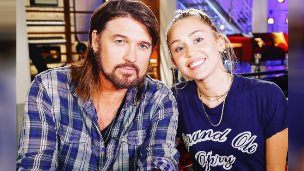 Miley Cyrus with father Billy Ray. (Instagram / mileycyrus)