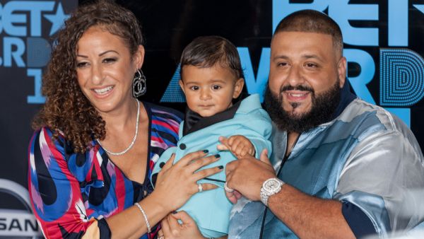 DJ Khaled, Nicole Stock, and their son. (Jamie Lamor Thompson / Shutterstock.com)