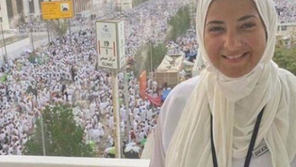 Donia Samir Ghanem at haj.