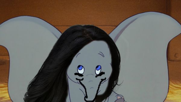 Can you tell it was a writer that tried to turn Dumbo goth, and not an actual artist?