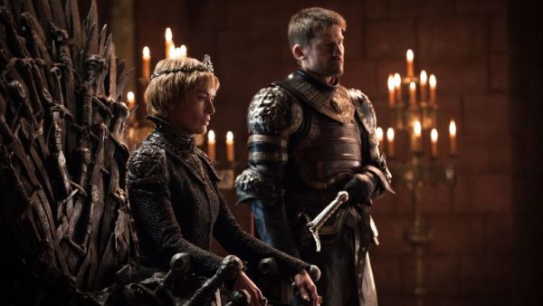 Family love: Cersei (Lena Headey) and Jaime (Nikolaj Coster-Waldau) by the Iron Throne. (HBO)
