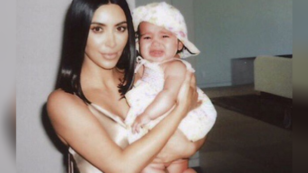 Kim Kardashian with Saint West. (Instagram / kimkardashian)