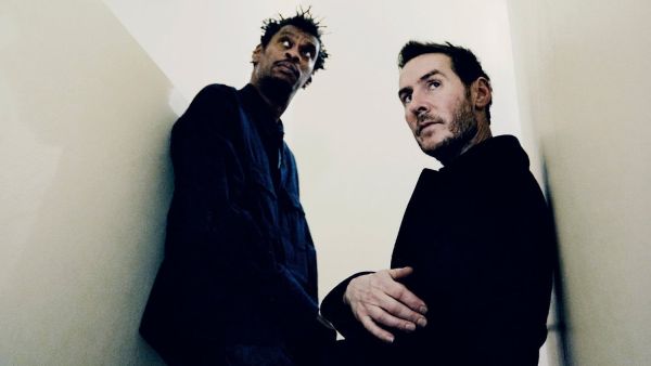 The band Massive Attack; Del Naja is on the right. (MassiveAttack.ie)