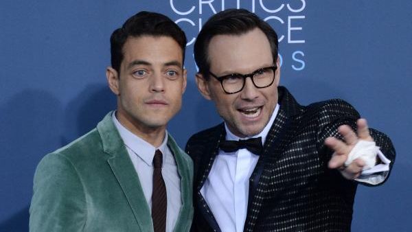 Rami Malek and Christian Slater. (Jim Ruymen / UPI)