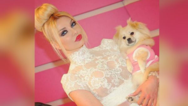 the puppy was not what caught many followers' attention in the picture Klnk posted, but her nipple that was visible through her dress's see through fabric certainly did. (Source: Instagram - @myriamklinkk)