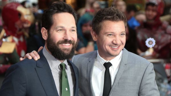 Paul Rudd and Crazypants Renner. (BAKOUNINE / Shutterstock.com)