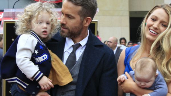 Star Ryan Reynolds with his family. (Kathy Hutchins / Shutterstock.com)