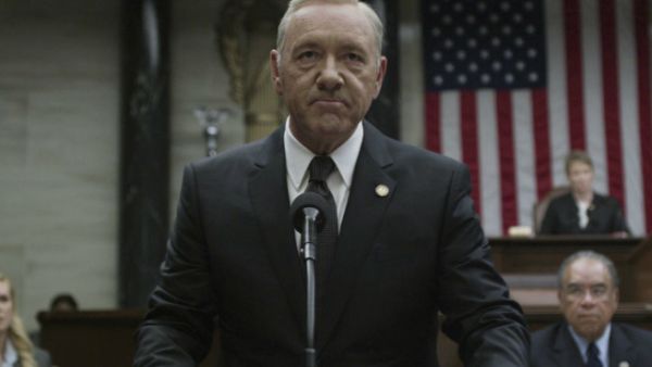 Kevin Spacey as Frank Underwood looks pissed. (Netflix)