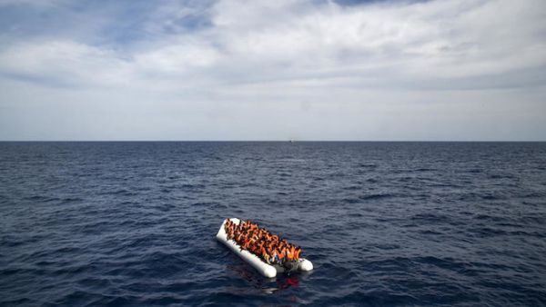 Ethiopian migrants on board a tiny, stuffed ship on the Red Sea (AFP/FILE)