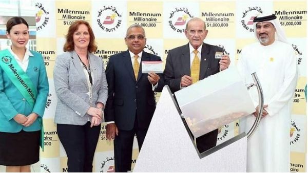 Musleh Mousa Hassan, a 73-year-old Lebanese national just won $1 million in a raffle for the second time. (Khaleej Times) 