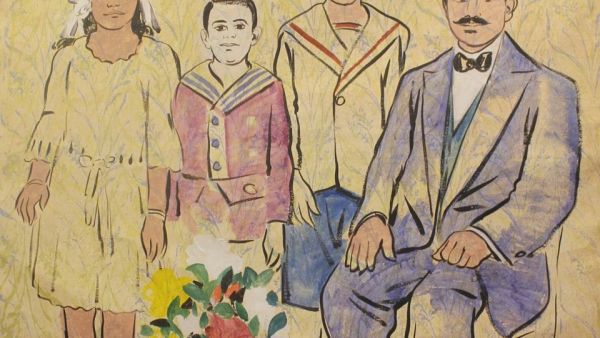 Family With Flowers, Date Unknown (Mohamed Abla, Tumblr)
