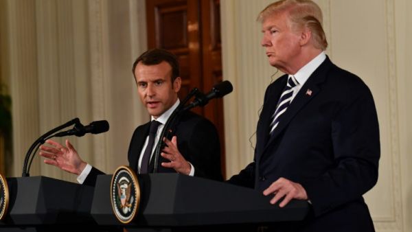 Tump, Macron meet at White House. (AFP/ File Photo)