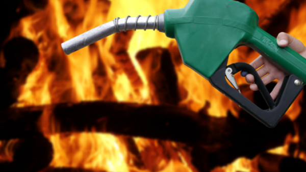 Gasoline and fire is an explosive combination. (Shutterstock)