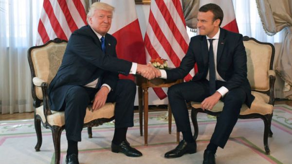 U.S. President Donald Trump and French President Emmanuel Macron (AFP/File)
