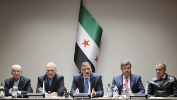Members of the HNC meet in London (AFP/Fabrice Coffrini)