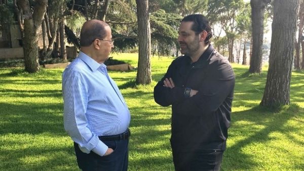 Lebanese President Michel Aoun and Prime Minister Saad Hariri (AFP/File Photo)	
