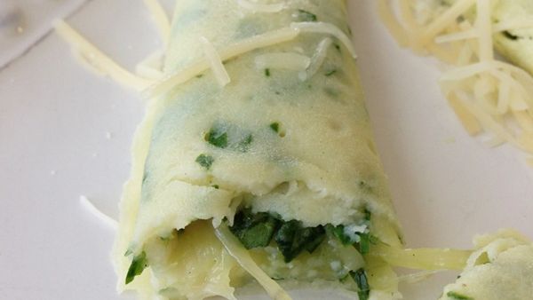 أطباق صحية: كريب السبانخ بالجبن