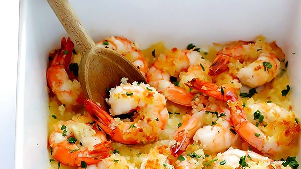 طاجن الروبيان الذهبي