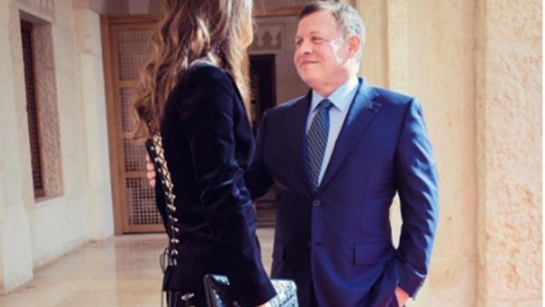 الملكة رانيا العبدالله برفقة جلالتها بعد خطاب العرش السامي 