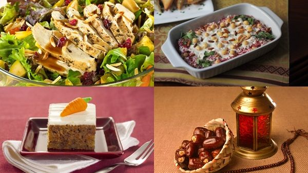 سلطة الدجاج، فتة الحمص وكعكة الجزر والتوابل