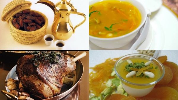 شوربة الشعيرية بالذرة، لحم الغنم بالفرن، ومهلبية بقمر الدين