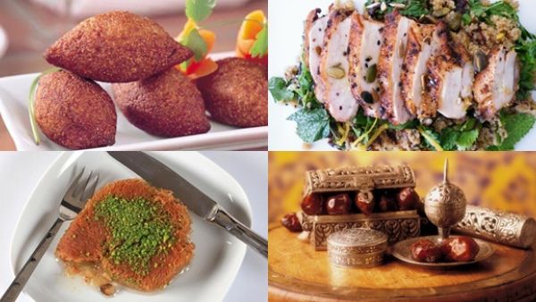 كبة مقلية، دجاج بالسماق وكنافة ناعمة