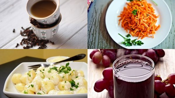 سلطة الجزر، معكرونة بالجبن وجلاب بالزعفران