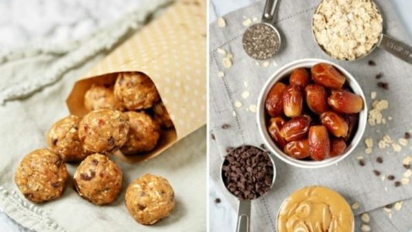 كرات الطاقة بالتمر ورقائق الشوكولاتة