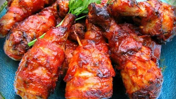 الدجاج المحمر في الفرن بصلصة البرتقال