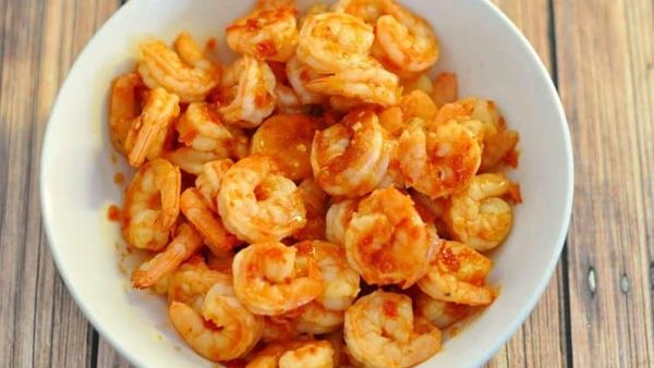 طبق الجمبري بالثوم والفلفل