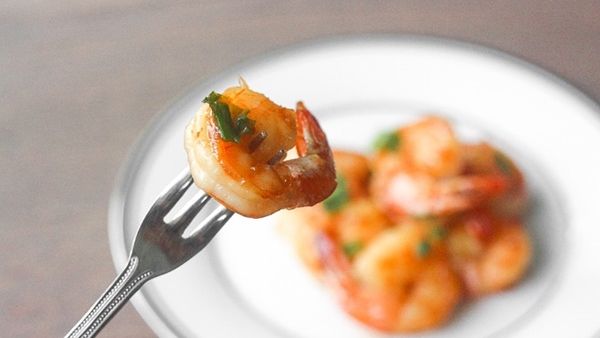 روبيان بصلصة الصويا