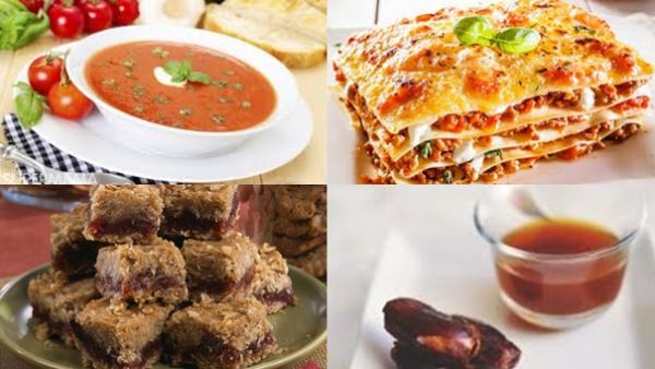 مطبخ رمضان: شوربة الطماطم، لازانيا، ومكعبات التمر مطبخ رمضان: شوربة الطماطم، لازانيا، ومكعبات التمر