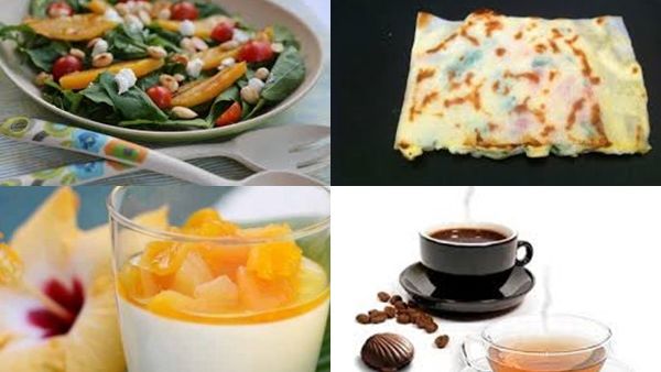  المطبقية اليمنية، باستا بالقرع والسبانخ، الباناكوتا بالمشمش