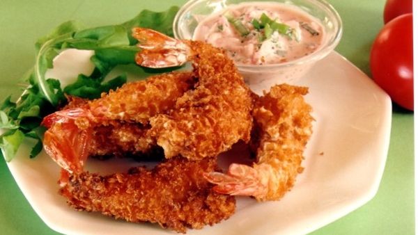 الجمبري المقلي الحار