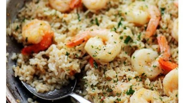 طاجن كاليماري وجمبري بالارز  