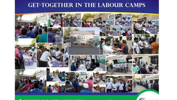 A quick glance from the Iftar get-together in the labour camps.