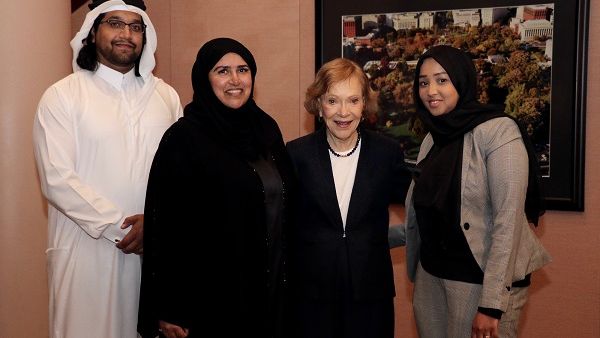 The WISH team in Qatar with former U.S. First Lady Rosalynn Carter at The Carter Center in Atlanta, Georgia