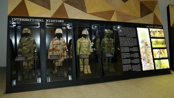 The 'International Missions' section at the museum highlights the many tasks that the UAE Armed Forces have accomplished around the world.