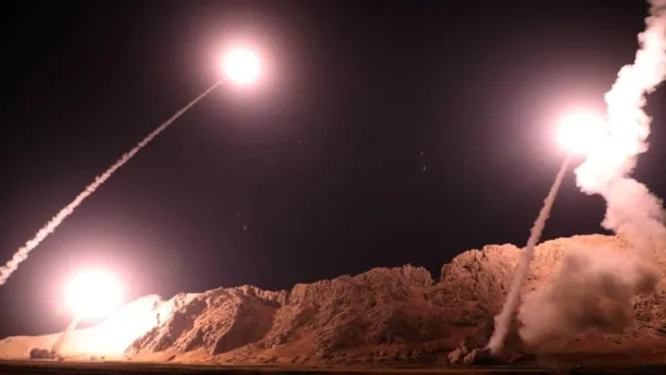 The Iranian Revolutionary Guard lets rip missiles on ISIS positions in Syria. (AFP/File)
