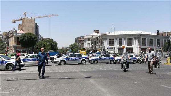 The photo shows the scene outside the Iranian parliament in the capital Tehran on June 7, 2017 during an attack on the complex. (AFP) The photo shows the scene outside the Iranian parliament in the capital Tehran on June 7, 2017 during an attack on the complex. (AFP)
