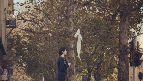 She was labeled a “symbol of defiance,” but now the Iranian activist who waved her hijab in protest last month has reportedly gone missing (Twitter)